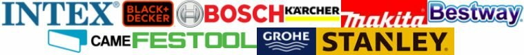 Marchi noti come Bosch, Karcher, Makita, Black & Decker, Festool sobont partner di Manomani Italia
