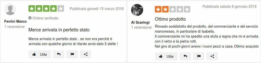 Opinioni dei clienti su Trustpilot: la consegna a volte è lenta: unico svantaggio di Manomano Italia